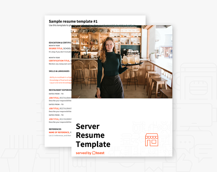 Server Resume Template | Toast POS