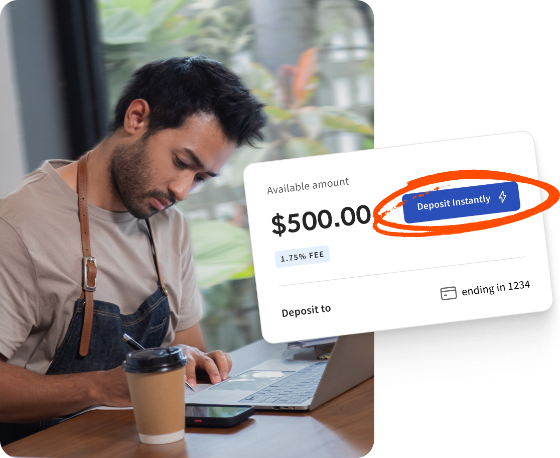 With instant deposit, your restaurant’s card transactions (excluding American Express Direct transactions) will be deposited to your restaurant’s eligible bank account typically within a few seconds (may take up to 30 minutes in rare cases). A 1.75% fee is applied to the amount of each instant deposit.