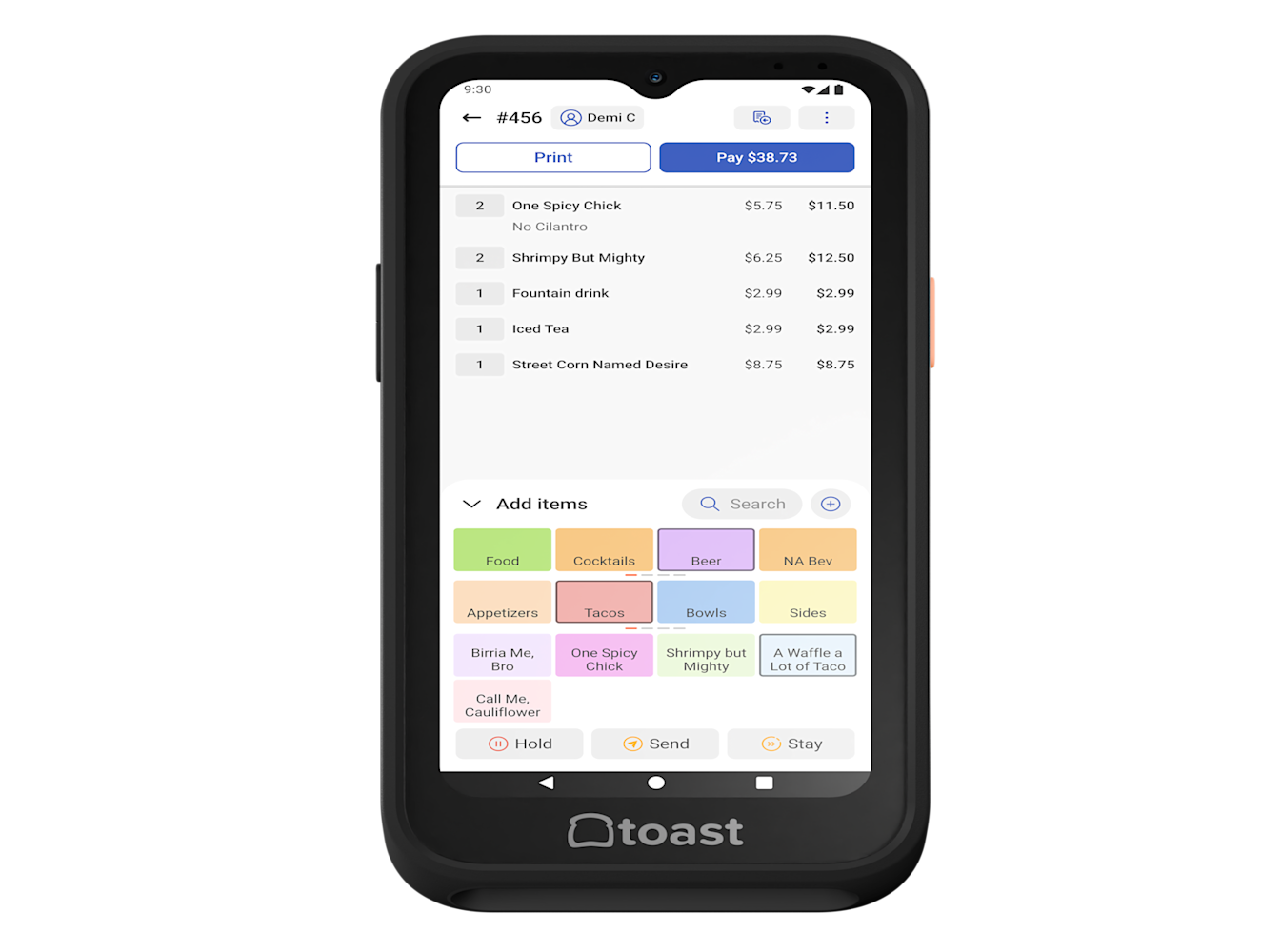 Toast Go 3 - Front - Taqueria - Quick Order - Light (1)