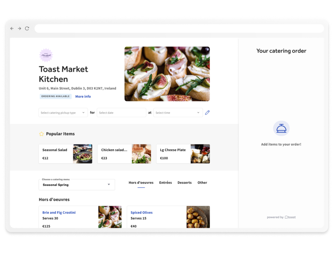 [IE] Catering online ordering Image