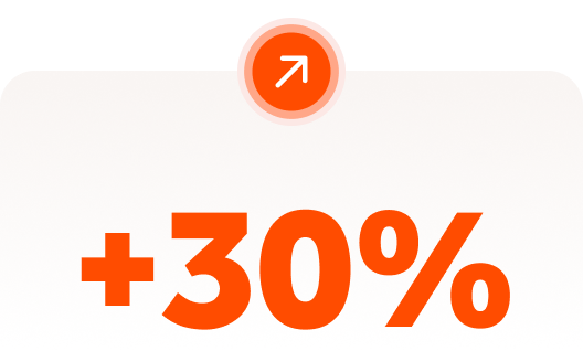 Revenue up to 30% greater than average.