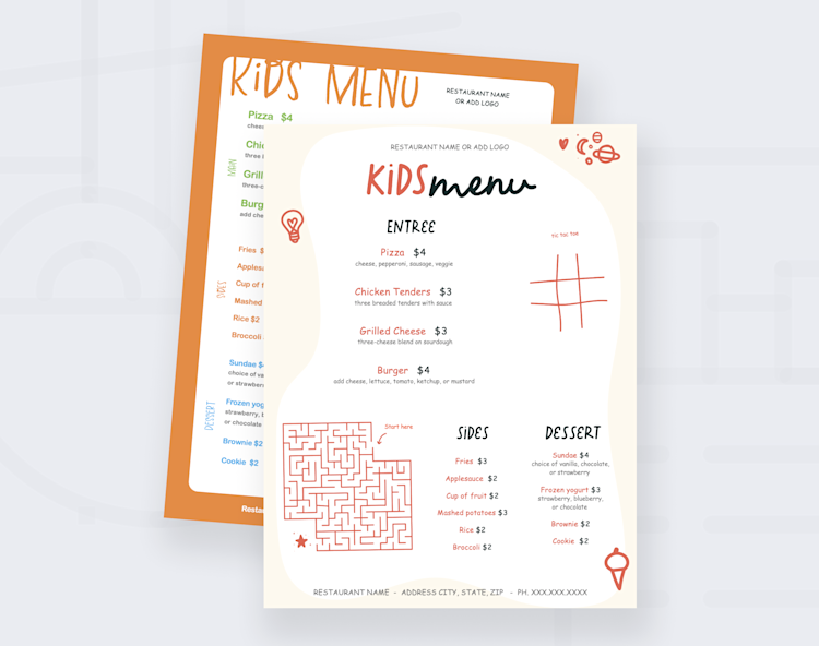 Kid's Menu Templates | Toast POS