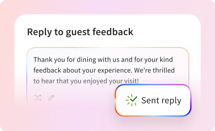 Reply to guests