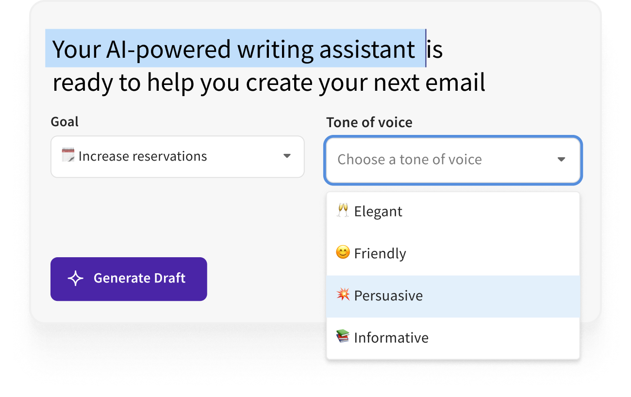 INTL - Email marketing - L1 UI Snippet - AI assistant