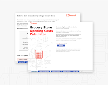 Grocery Store Opening Costs Calculator | Toast
