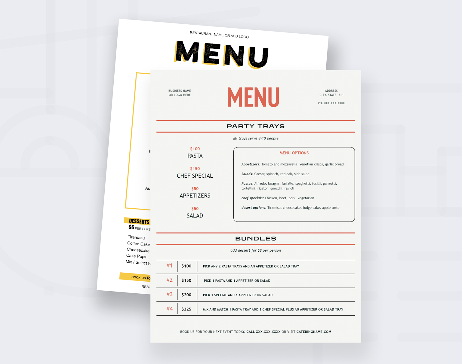 Catering Menu Templates | Toast POS