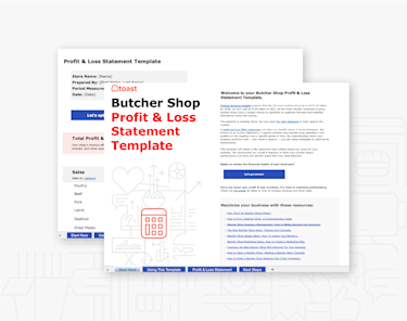 Butcher Shop Profit & Loss Statement Template | Toast POS