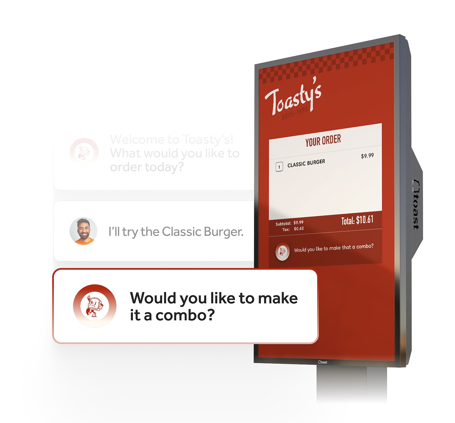 Advanced Order Confirmation Screen with AI Voice Ordering Integration