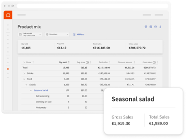 [IE] Reporting - Product Mix