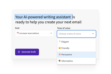 Email Marketing L1 UI Snippet AI Writing Assistant