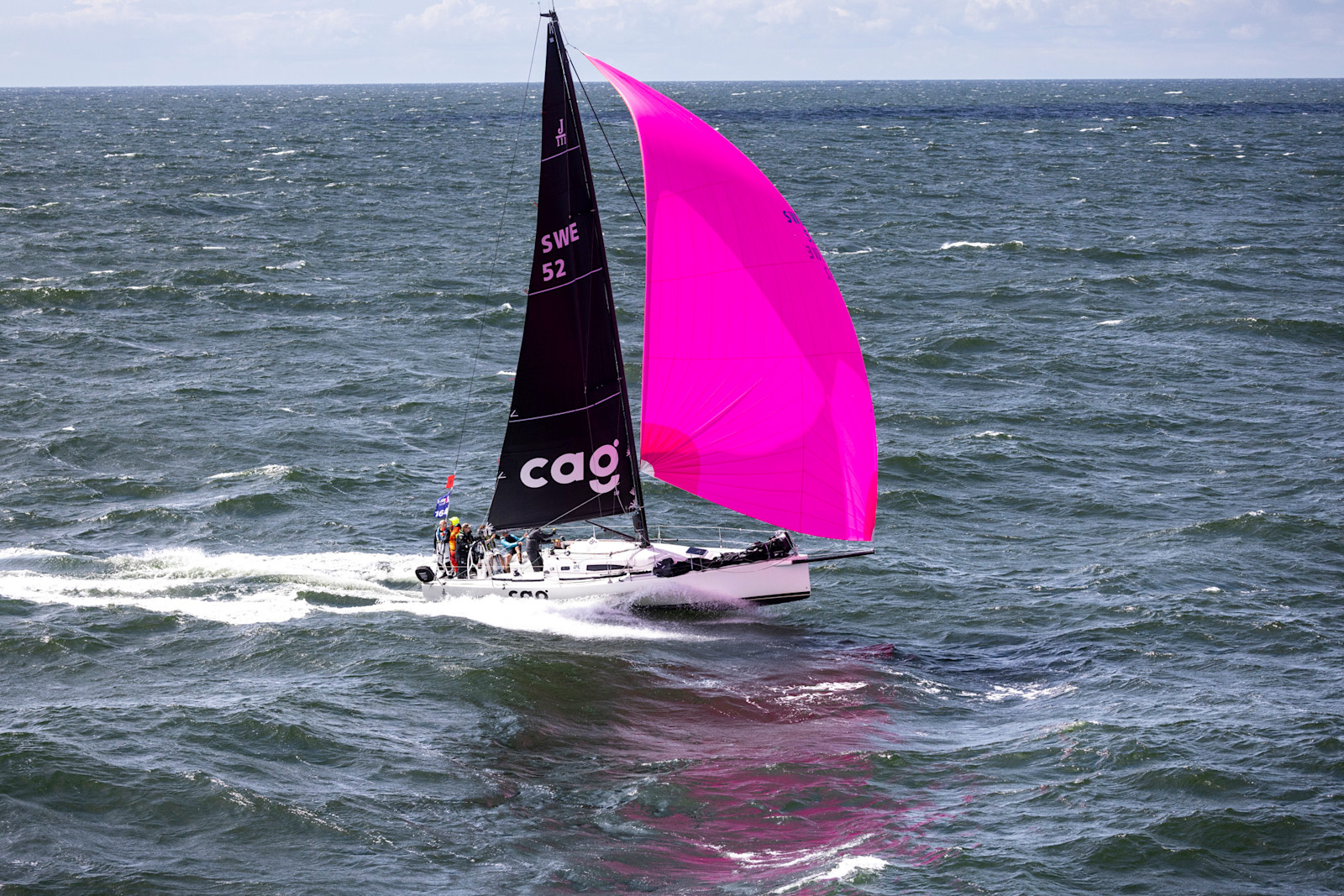 Boats on a breezy upwind leg.