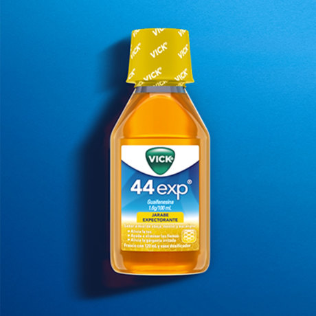 Jarabe expectorante para la gripe vick 44 con sabor a miel