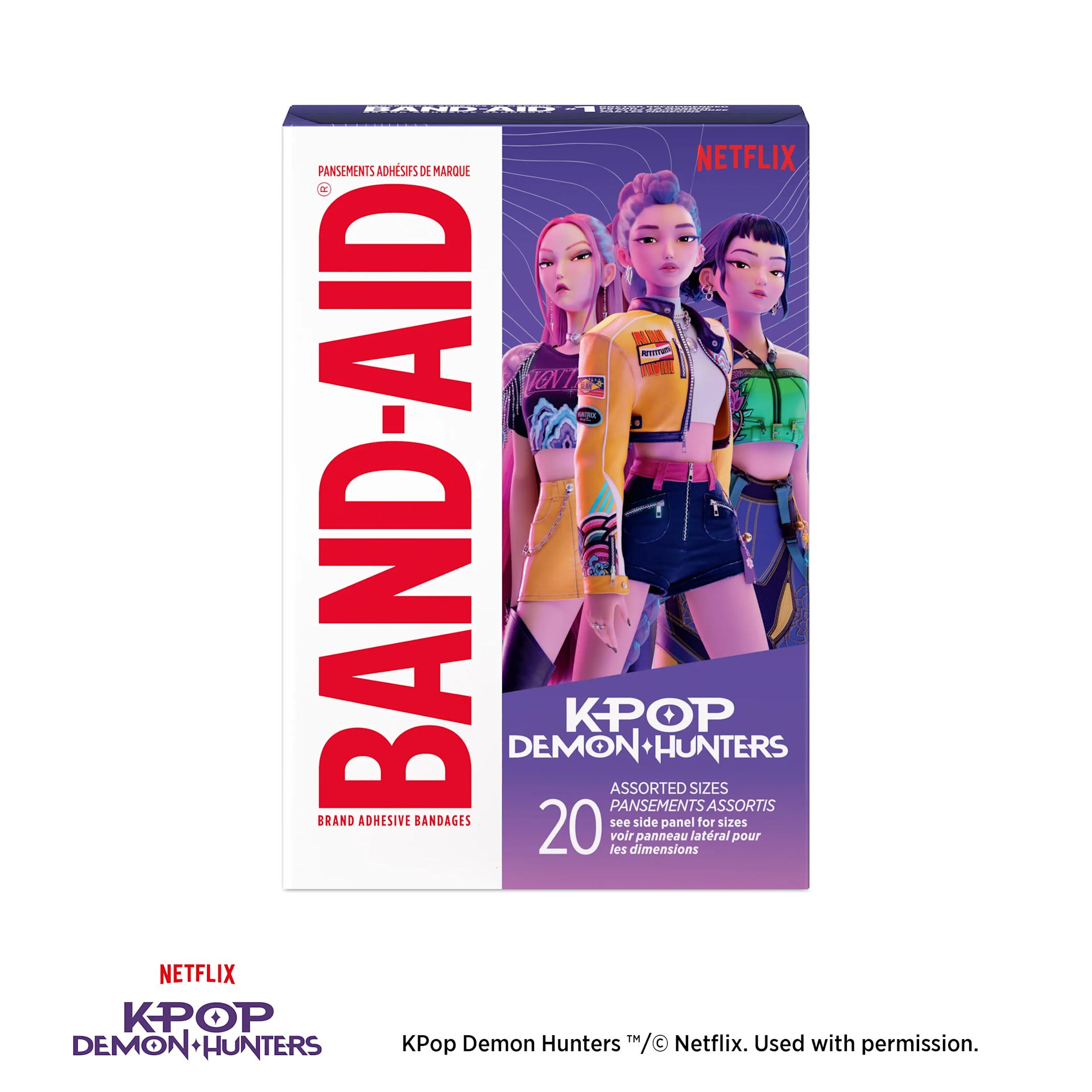 BAND-AID® KPop Demon Hunters Netflix. Used with permission.