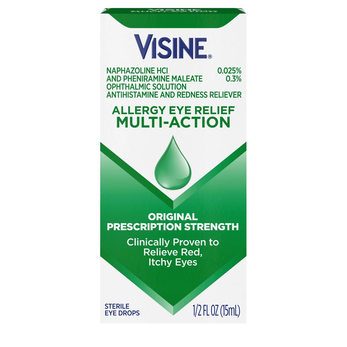 VISINE® Allergy Eye Relief Multi-Action Antihistamine & Redness Reliever Eye Drops 1/2 Fl. Oz package front