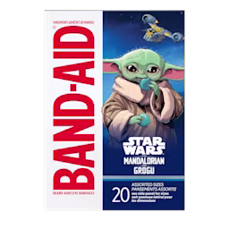 Back Pack shot of BAND-AID® Brand Adhesive Bandages STAR WARS: THE MANDALORIAN AND GROGU™ 20ct