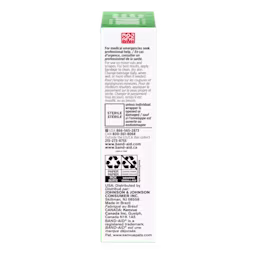 Band-Aid box, a trusty guide with its how-to, a gentle nudge with warnings, and even a little wink with contact info for when you need a pal (customer service in the US & Canada). Plus, it’s eco-savvy, sharing how to recycle from Johnson & Johnson