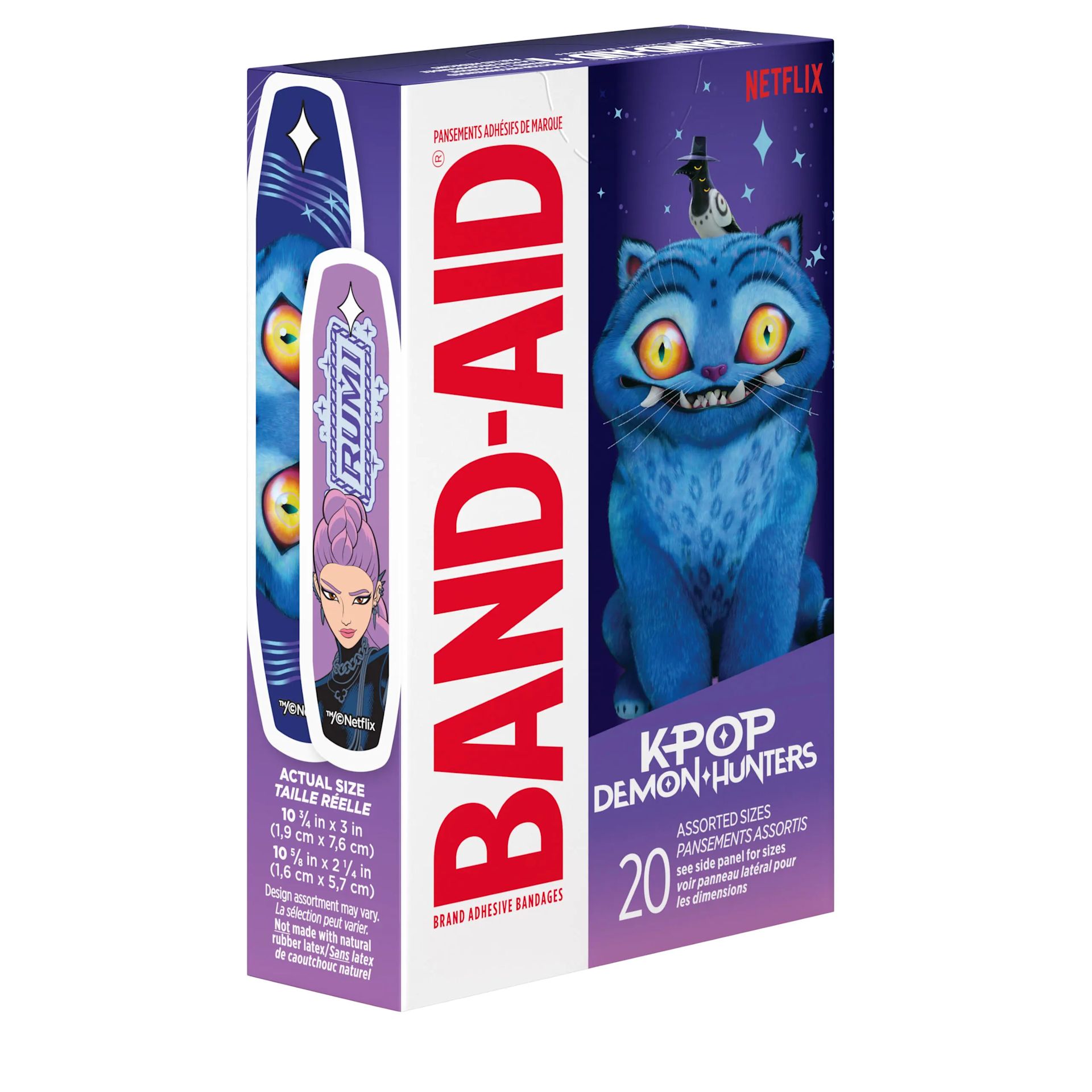 Side Pack shot of BAND-AID® Brand Adhesive Bandages, KPop Demon Hunters 20ct