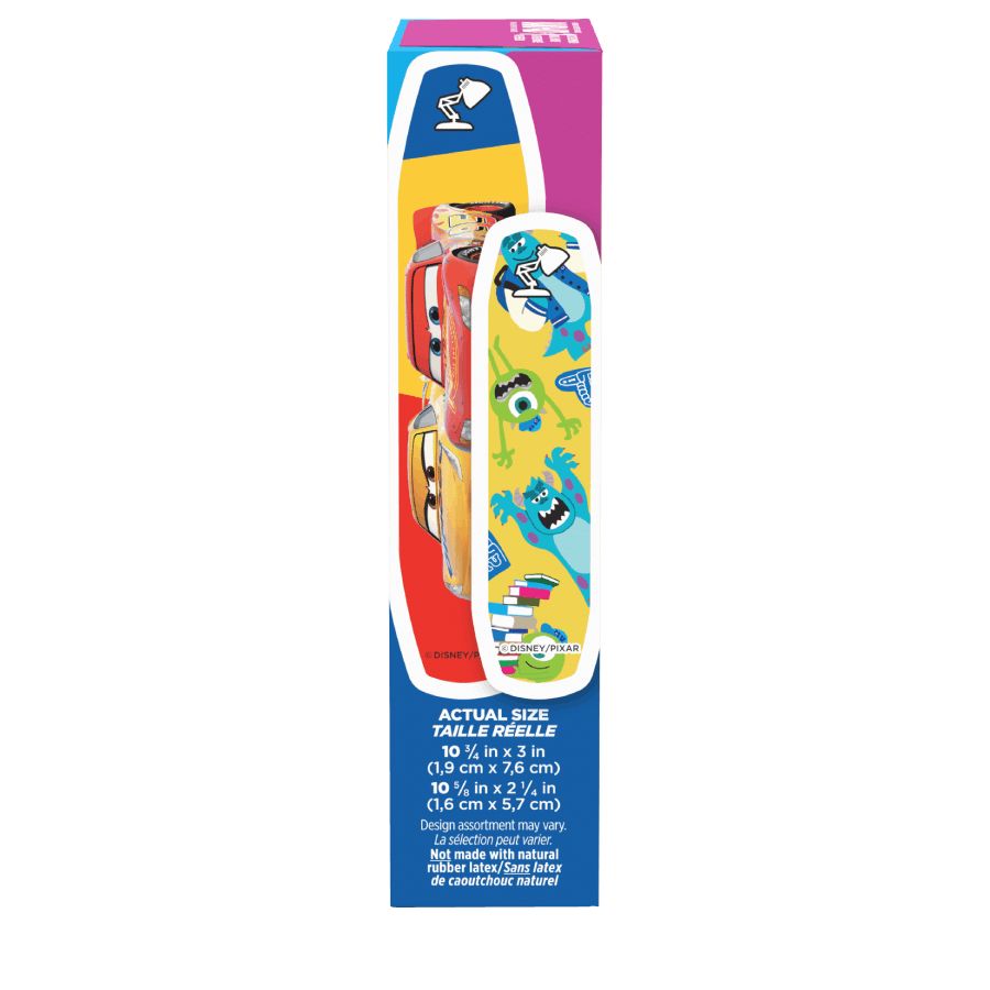 BAND-AID® Brand Adhesive Bandages featuring Disney and Pixar Mashup, 20ct Side of Pack