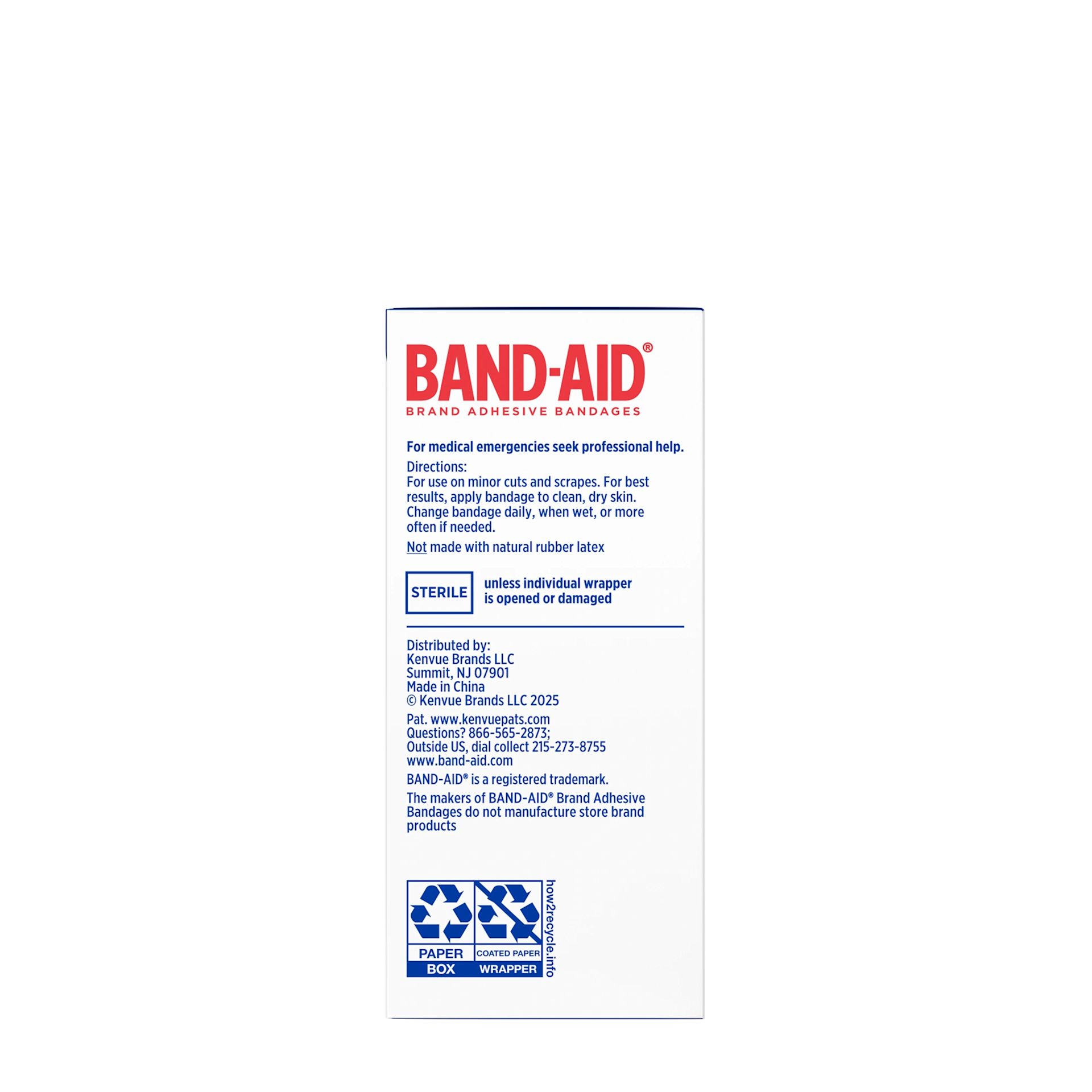 Side pack shot of BAND-AID® Brand Flexible Fabric Stars n Stripes Tin 100ct