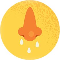 A Itchy, runny nose
