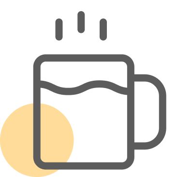 Hot tea with steam icon