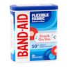 BAND-AID ® Brand Flexible Fabric Adhesive Bandages in a collectable Jingle Anniversary metal tin front of package