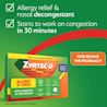 ZYRTEC-D®: Allergy relief & nasal decongestant in one & starts to work on congestion in 30 minutes.