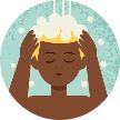 Person washing their hair after being outside