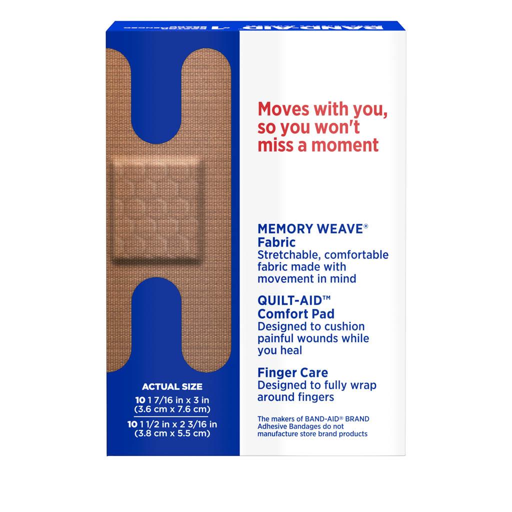 BAND-AID® Brand Flexible Fabric Bandages Knuckle & Fingertip - Image 3 - Band Aid - en-US