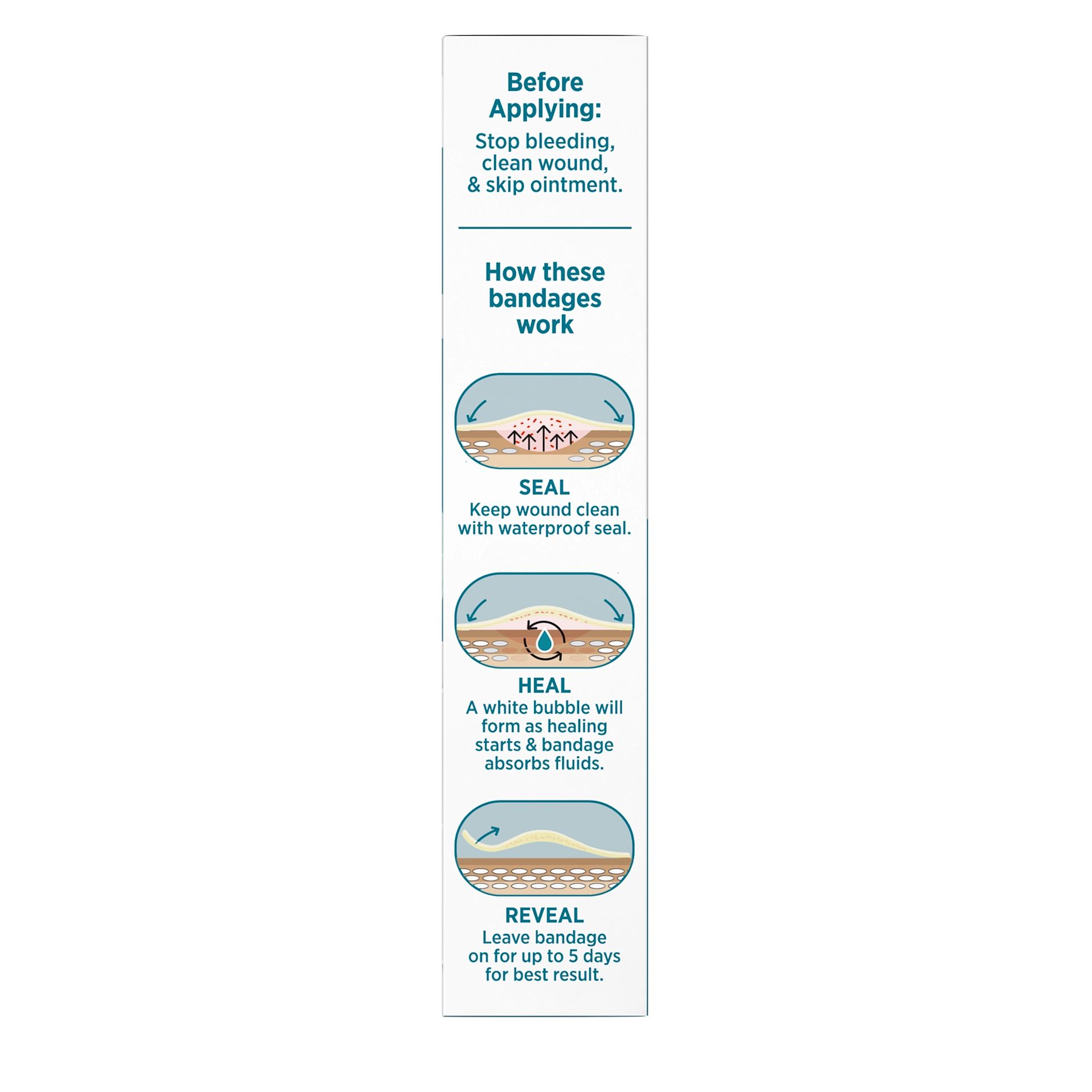 Side Pack shot of BAND-AID® Brand PRO HEAL® Adhesive Bandages 5 Day Protect 10ct