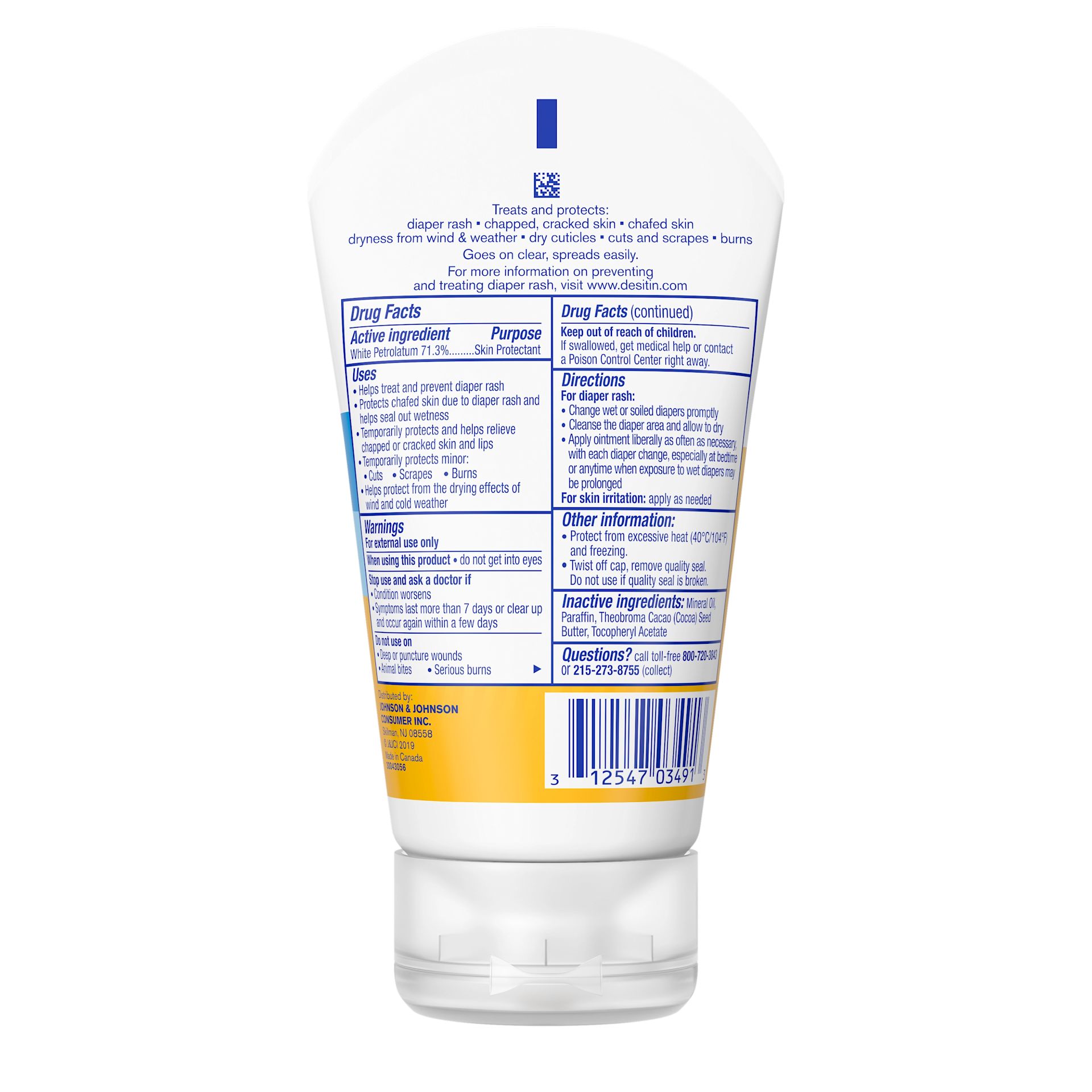 Back Pack Shot of DESITIN® Multipurpose Ointment 3.5oz