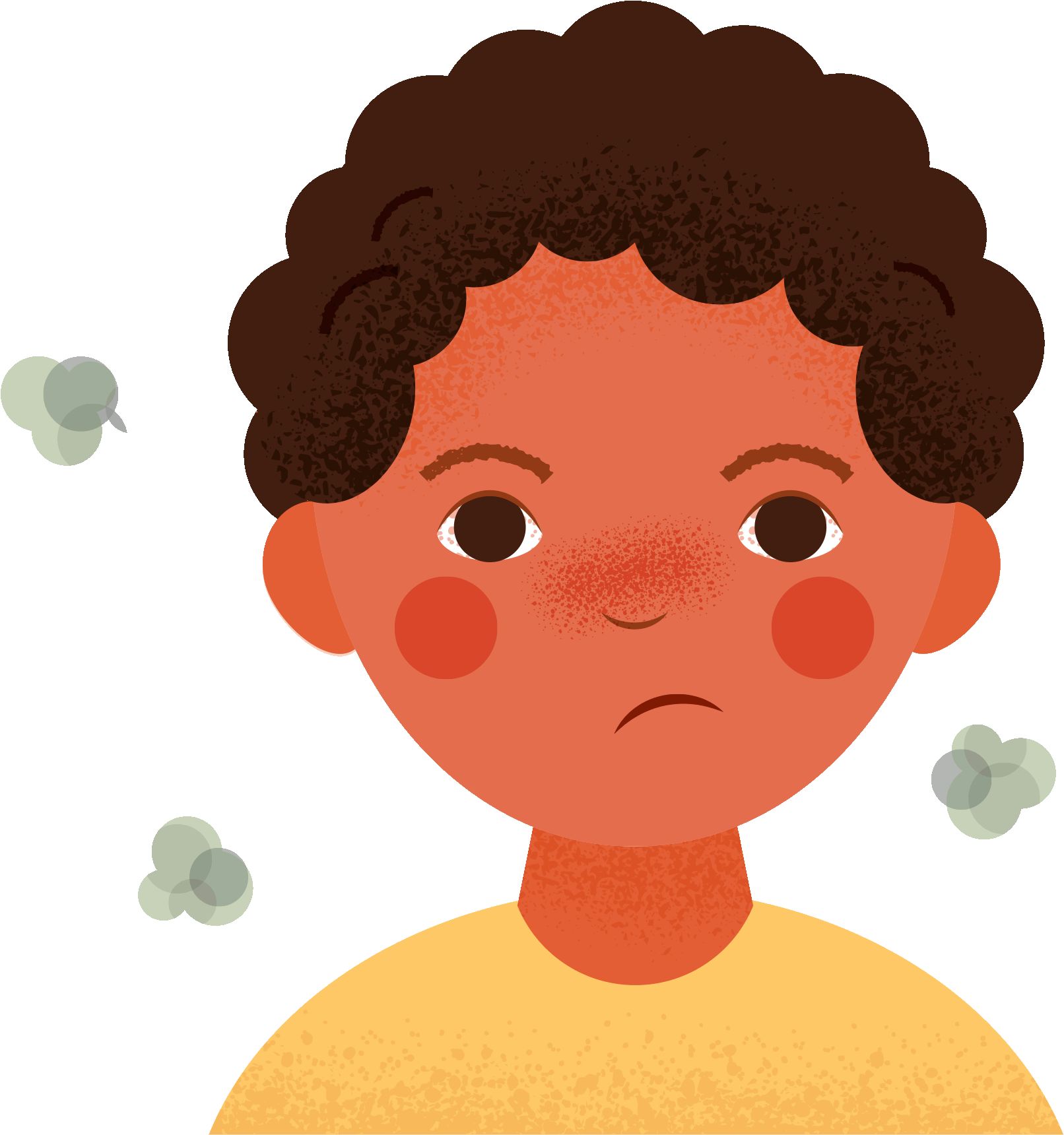 A child with allergies