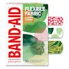 Band-Aid Brand Flexible Fabric Limited Edition Forest Leaves Bandages pack front & bandage designs