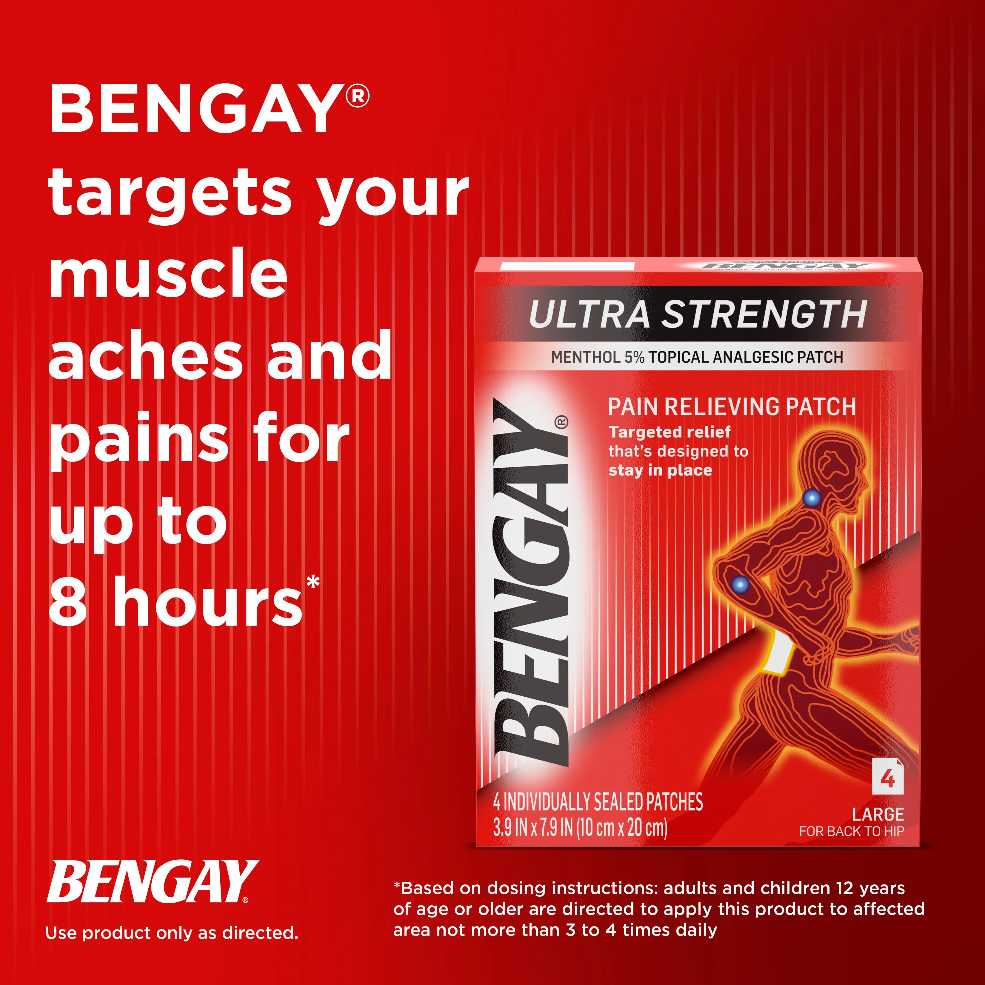 glutathione patch for pain BENGAY® Ultra Strength Muscle Relieving Patches Nutristat