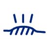 Icon depicting swelling, indicating to seek professional help if feeling hardness or fullness around an incision.