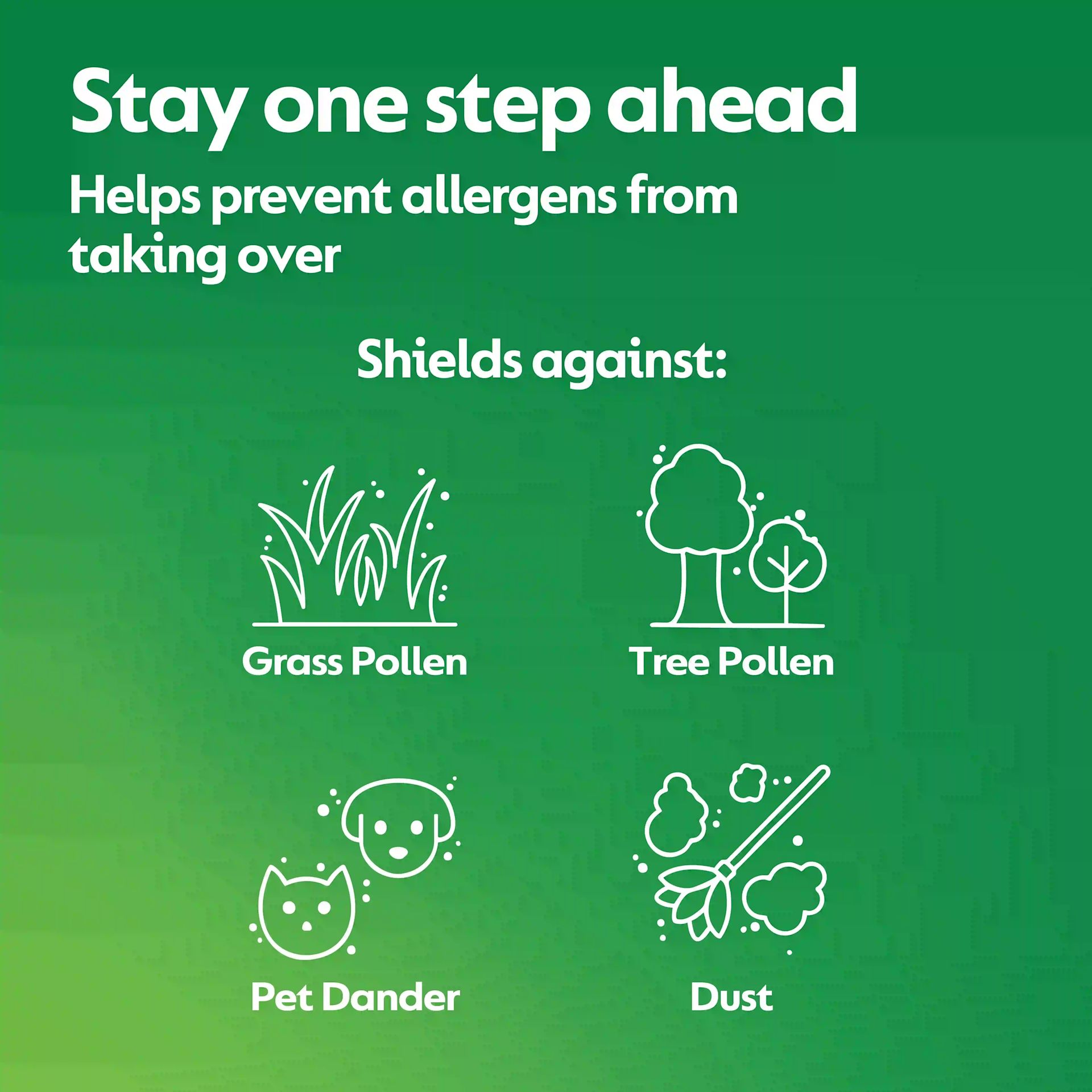 Shield against allergen