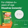 Children's ZYRTEC®  Dissolve Tabs pack, text "For children 6+ years of age. Dissolves instantly"