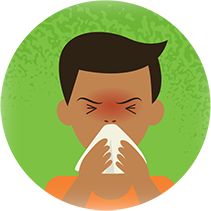 Person sneezing