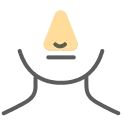 Person experiencing nasal congestion caused by ragweed allergies