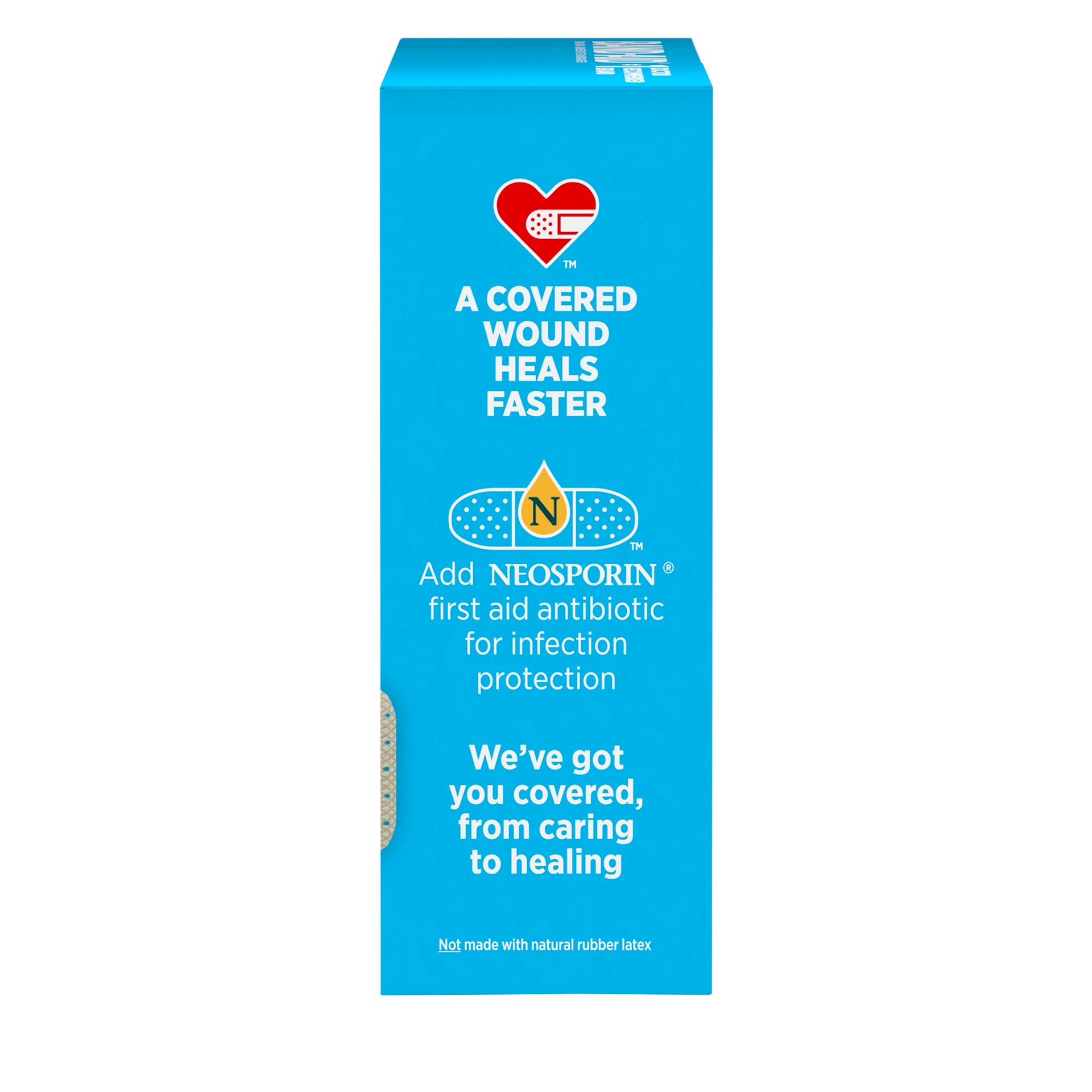 Left panel shot of BAND-AID® Brand Adhesive Bandages, Sheer Spot 50ct