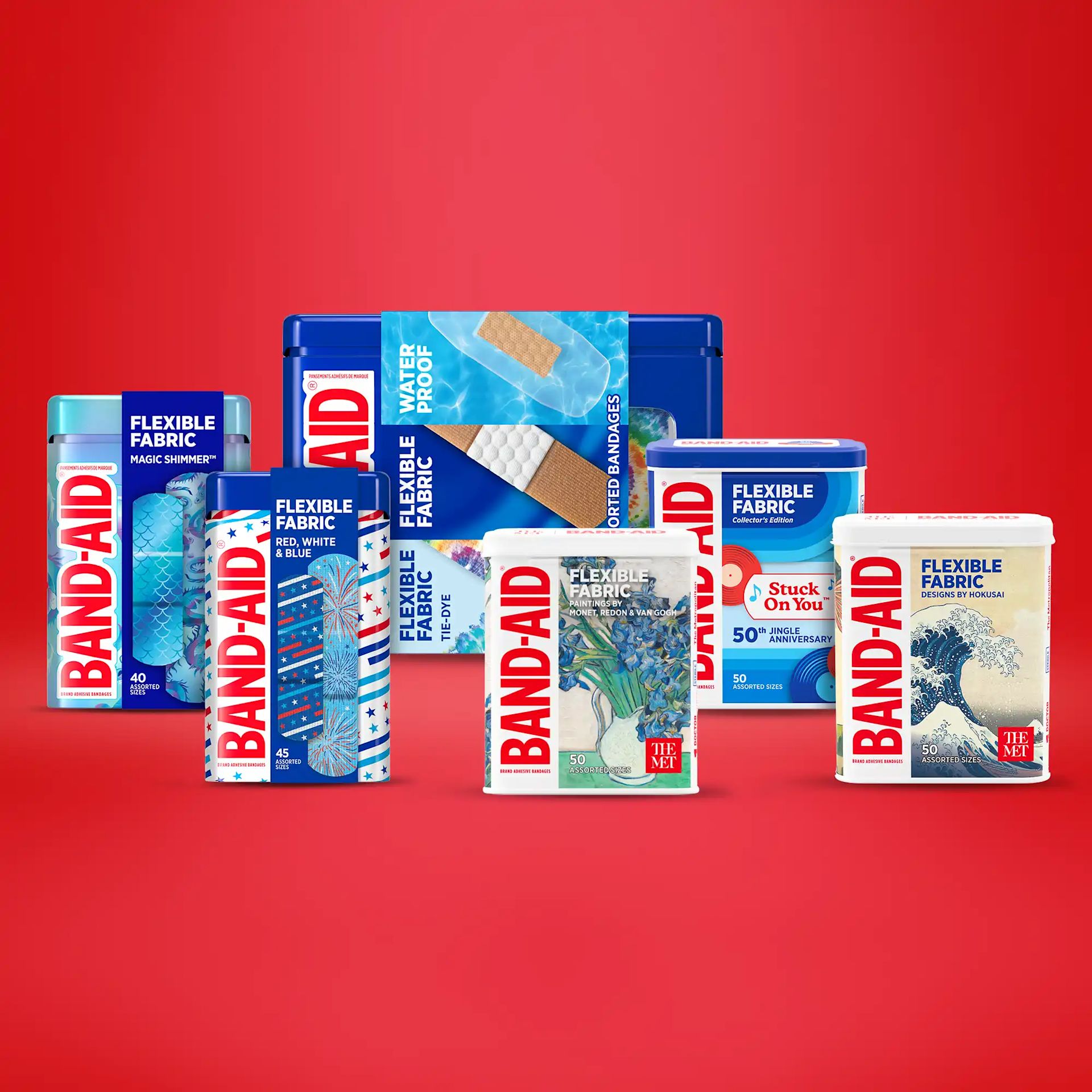 Banner image featuring BAND-AID® Brand Collectible Tins products