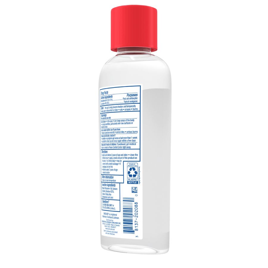 BAND-AID® Brand Antiseptic Cleansing Liquid bottle side 2