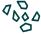 Illustration of broken glass pieces, symbolizing injuries with trapped debris that require medical attention.