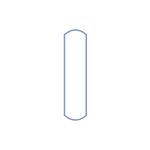 Illustration of a small adhesive bandage strip, suitable for paper cuts, small wounds, and injection sites.