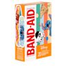 a box of 20 Band-Aid ® brand adhesive bandages, each one tribute to Simba from The Lion King, Stitch from Lilo & Stitch, and Pongo from 101 Dalmatians