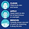 Steps for proper use and removal of Band-Aid Hydro Seal Acne Blemish Patches