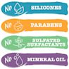 Formulated without silicones, parabens, sulfated surfactants, or mineral oil