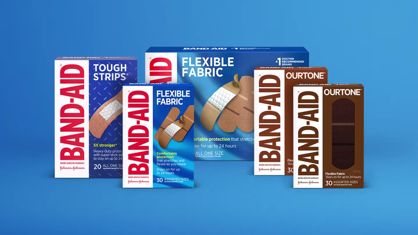 Assortment of Band-Aid® Brand Adhesive Bandage Product Packages