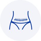 C-section incision icon
