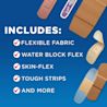 Includes Flexible Fabric, Water Block Flex, Skin Flex, Tough Strips & more of your favorite Bandages